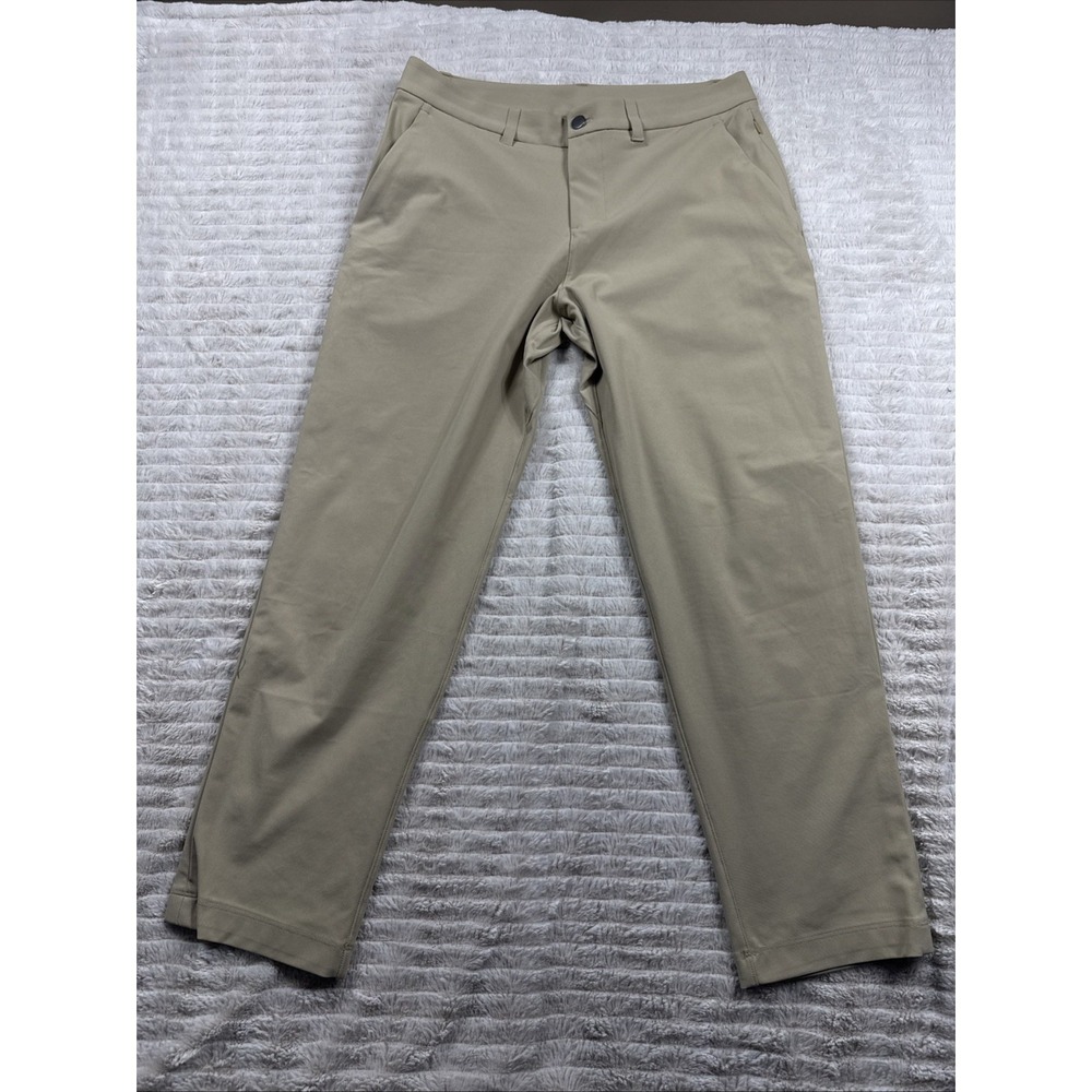 Lululemon ABC Pants Mens Size 30x26 Beige Khaki Slim Fit Performance Warpstreme